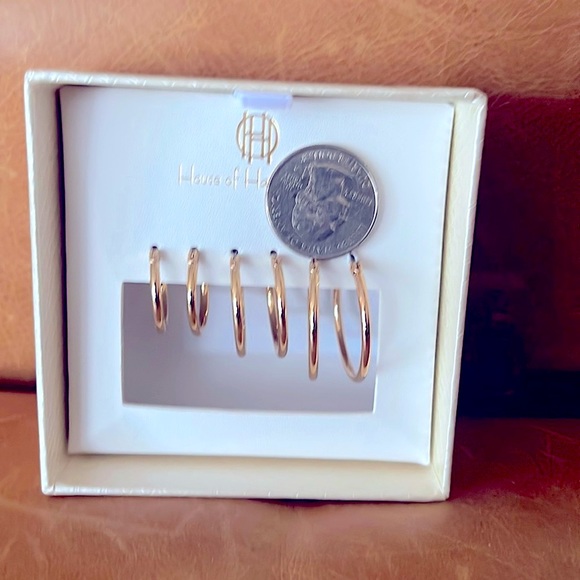 - House of Harlow 1960 set of 3 hoops. - Picture 2 of 4